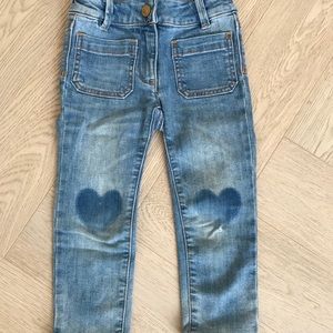 J Crew Girls Runaround Jean with Heart Knees